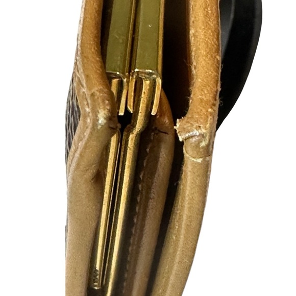 Celine Monogram Brown and Tan Wallet kiss lock opener. - Picture 5 of 16